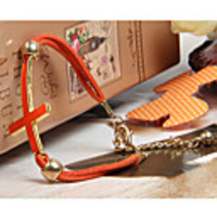 WCY Koreanisch Refinement Nette Cross Weave Armbänder (Orange)