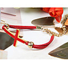WCY Koreanisch Refinement Nette Cross Weave Armbänder (Red)