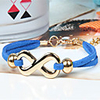 WCY Koreanisch Refinement Nette Symbol Weave Armbänder (Blau)