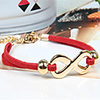 WCY Koreanisch Refinement Nette Symbol Weave Armbänder (Red)