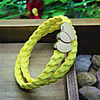 WCY Koreanisch Refinement netter einzigartiger Herz Weave Armbänder (gelb)
