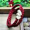 WCY Koreanisch Refinement netter einzigartiger Herz Weave Armbänder (Red)