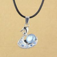 WCY Koreanisch Refinement netter einzigartiger Kristallhalsketten-(blau)