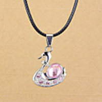 WCY Koreanisch Refinement netter einzigartiger Kristallhalsketten-(Pink)