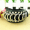 WCY Koreanisch Refinement Rivet Punk Lederarmbänder (schwarz)