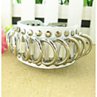 WCY Koreanisch Refinement Rivet Punk Lederarmbänder (weiß)