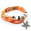 WCY Koreanisch Refinement Vintage-Strands Weave Armbänder (Orange)