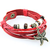 WCY Koreanisch Refinement Vintage-Strands Weave Armbänder (Red)