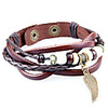 WCY Koreanisch Refinement Weinlese-Punk Weave Armbänder (Kaffee)