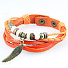 WCY Koreanisch Refinement Weinlese-Punk Weave Armbänder (Orange)