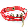 WCY Koreanisch Refinement Weinlese-Punk Weave Armbänder (Red)