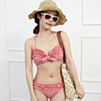WD88120 Frauen Sexy Halter Stahlstütze Red Bikini