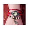 WDL Dekorative Weinlese-Blatt-Armband-Uhr