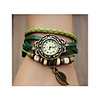 WDL Dekorative Weinlese-Blatt-Armband-Uhr