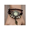 WDL Dekorative Weinlese-Blatt-Armband-Uhr