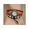 WDL Dekorative Weinlese-Blatt-Armband-Uhr