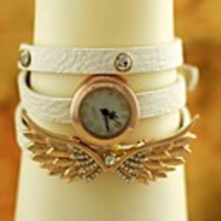 WDL Fashion Angel Wings Dekorative-Armband-Uhr