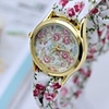 WDL Fashion Floral Fabric Watch