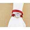 WDL Fashion-Herz-Muster-Armband-Uhr