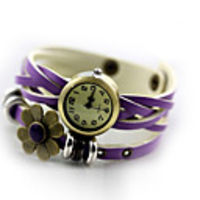 WDL Mode Blume Dekorative-Armband-Uhr