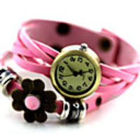 WDL Mode Blume Dekorative-Armband-Uhr