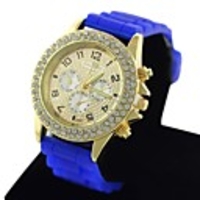 WDL Mode Diamant Dekorative Silica Gel-Armbanduhr