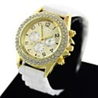 WDL Mode Diamant Dekorative Silica Gel-Armbanduhr