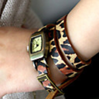 WDL Mode-Leopard-Muster-Armbanduhr