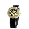 WDL Sport Diamant Dekorative Leopardenmuster Silica Gel-Armbanduhr