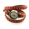 WDL Weinlese-Bronze Stripes-Armband-Uhr
