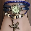WDL-Weinlese Starfish Dekorative-Armband-Uhr