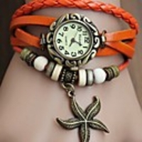 WDL-Weinlese Starfish Dekorative-Armband-Uhr