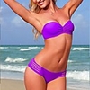 WDM-Frauen in Europa einzigartige Sexy Bandeau Bikini Verlockend (Purple)