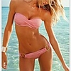 WDM Frauen Sexy Bandeau Bikini Schöne Allure (Pink)