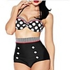 WDM Frauen sexy Vintage Edle Bandeau Bikini Seductive (Schwarz)