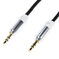 Weave Line-Audio-Jack-Anschlusskabel (schwarz 1.03m)