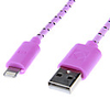 Weave Linie USB-2.0-Stecker auf 8-Pin Stecker für iPhone5/5s (Pink 2, 0 m)
