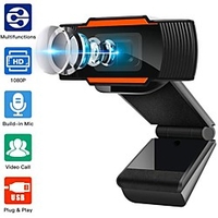 Webcam 1080p Full HD Webkamera eingebautes Mikrofon drehbarer USB-Stecker Webcam für PC Computer Mac Laptop Desktop Lightinthebox