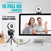 Webcam Mini-Webkamera für Computer Laptop mit Mikrofon Ring Licht Video Webcam 1080p 2k Live-Übertragung Autofokus Webcam 1k Version Lightinthebox