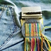 Webstuhl Speedweve-Webwerkzeug,  28 Haken,  Mini-Stopfwebmaschine aus Holz,  DIY-Werkzeug für Anfänger,  zum Ausbessern von Jeans,  Socken,  Kleidung,  Reparieren von Stoffen