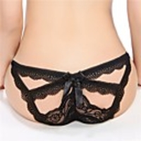 Wecilini Hohle-heraus Niedrig-Taille Sexy Jacquard-Webart Underpant