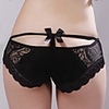 Wecilini Niedrig-Taille Transparent Hohle-heraus Bowknot Muster Underpant
