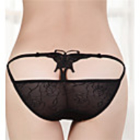 Wecilini Schmetterlings-Muster-Spitze-Band-Hohle-heraus Hip Underpant