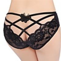 Wecilini Sexy Spitze-Schwarz-Briefs