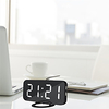 Wecker digitale elektronische intelligente mechanische LED-Anzeige Zeitplan Schreibtisch 2 USB-Ladegerät Anschlüsse für iPhone Android Spiegel Snooze