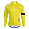 WECYCLE Herrn Damen Langarm Fahrradtrikot Winter Polyester Gelb Volltonfarbe Fahhrad Trikot / Radtrikot Oberteile Bergradfahren Straßenradfahren Atmungsaktiv Rasche Trocknung Reflexstreiffen Sport Lightinthebox