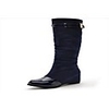 Wedges Knie-Stiefel mit Schnalle