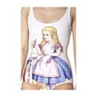 Weiß Abbildung Druck Frauen Mode Galaxy One-piece Bademode