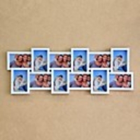 Weiß ABS Foto Wall Frame Collection Set von 12