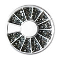 Weiß Acryl Strasssteine Silber Bottom Nail Art Deko Mischgrößen